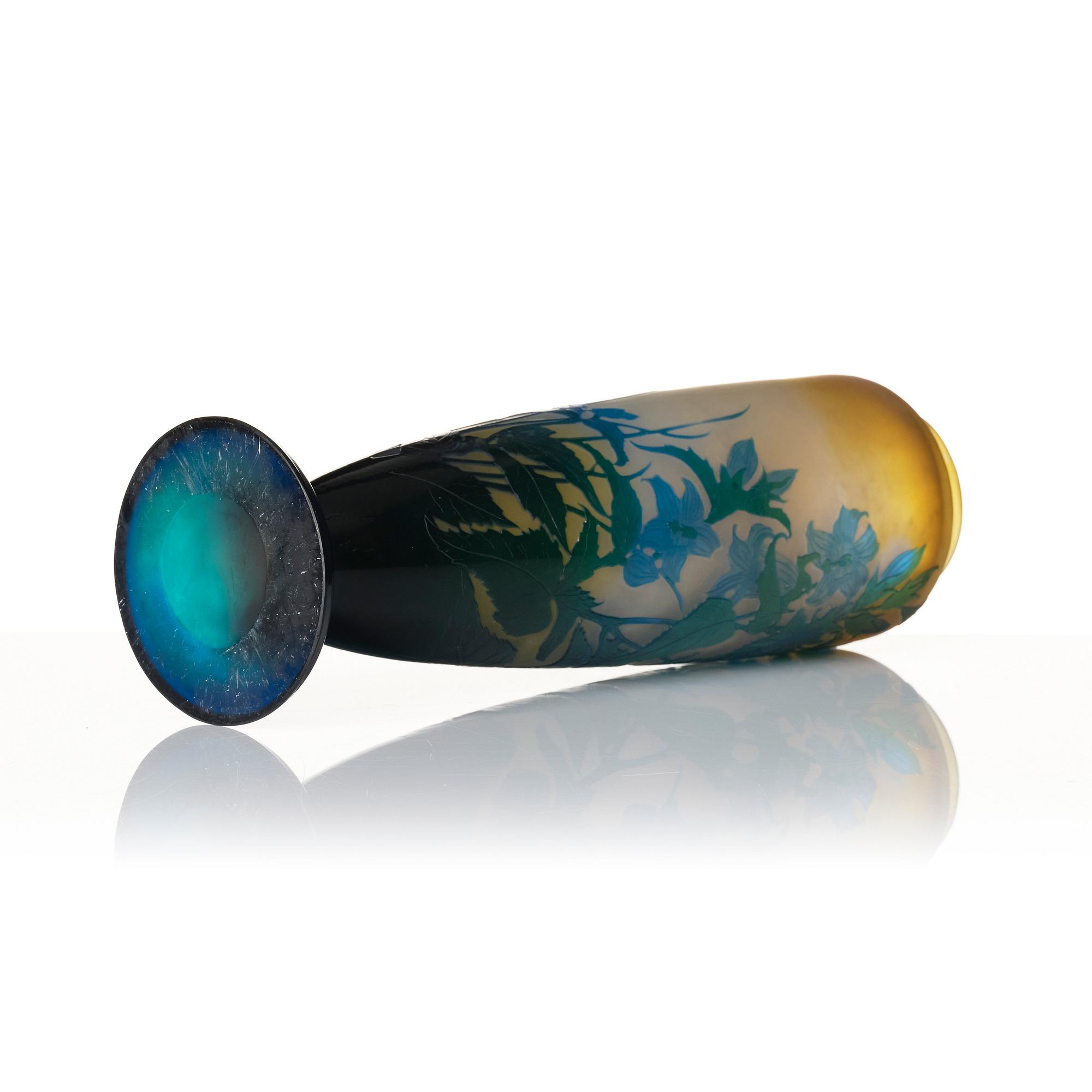 Emile Gallé, an Art Nouveau cameo glass vase, Nancy, France, ca 1900.