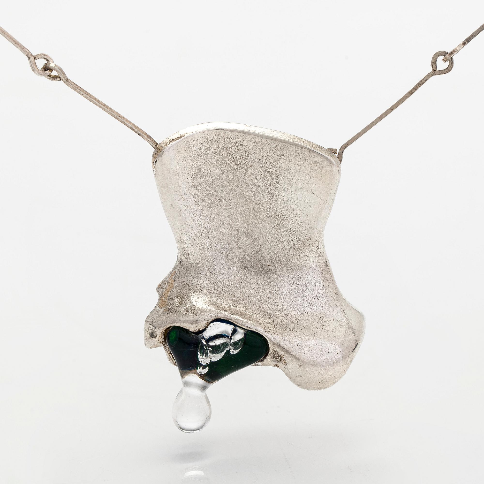 Björn Weckström, collier, "Creature No 5", silver och akryl. Lapponia 1972.