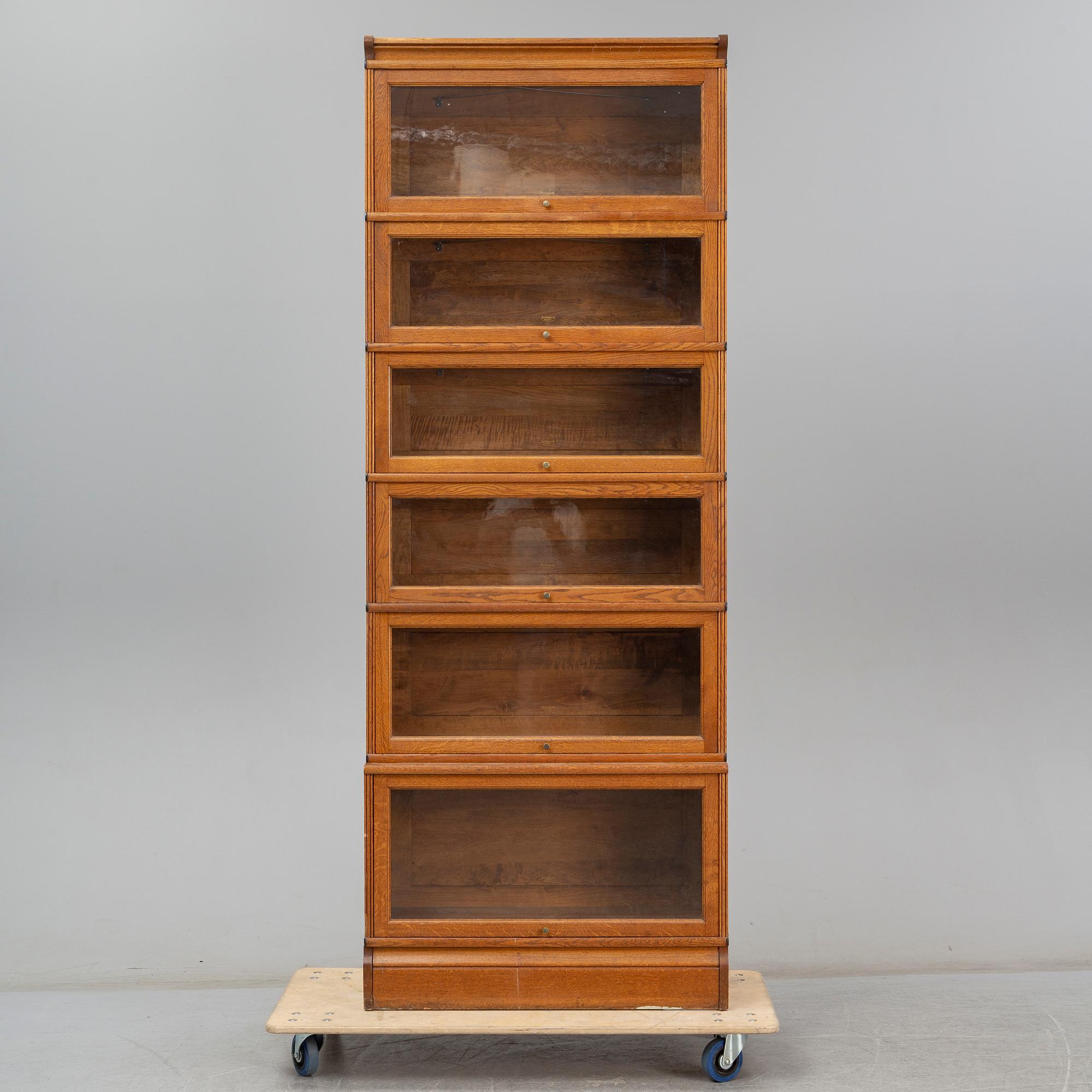 Two Swedish mid 20th century  archive cupboards.