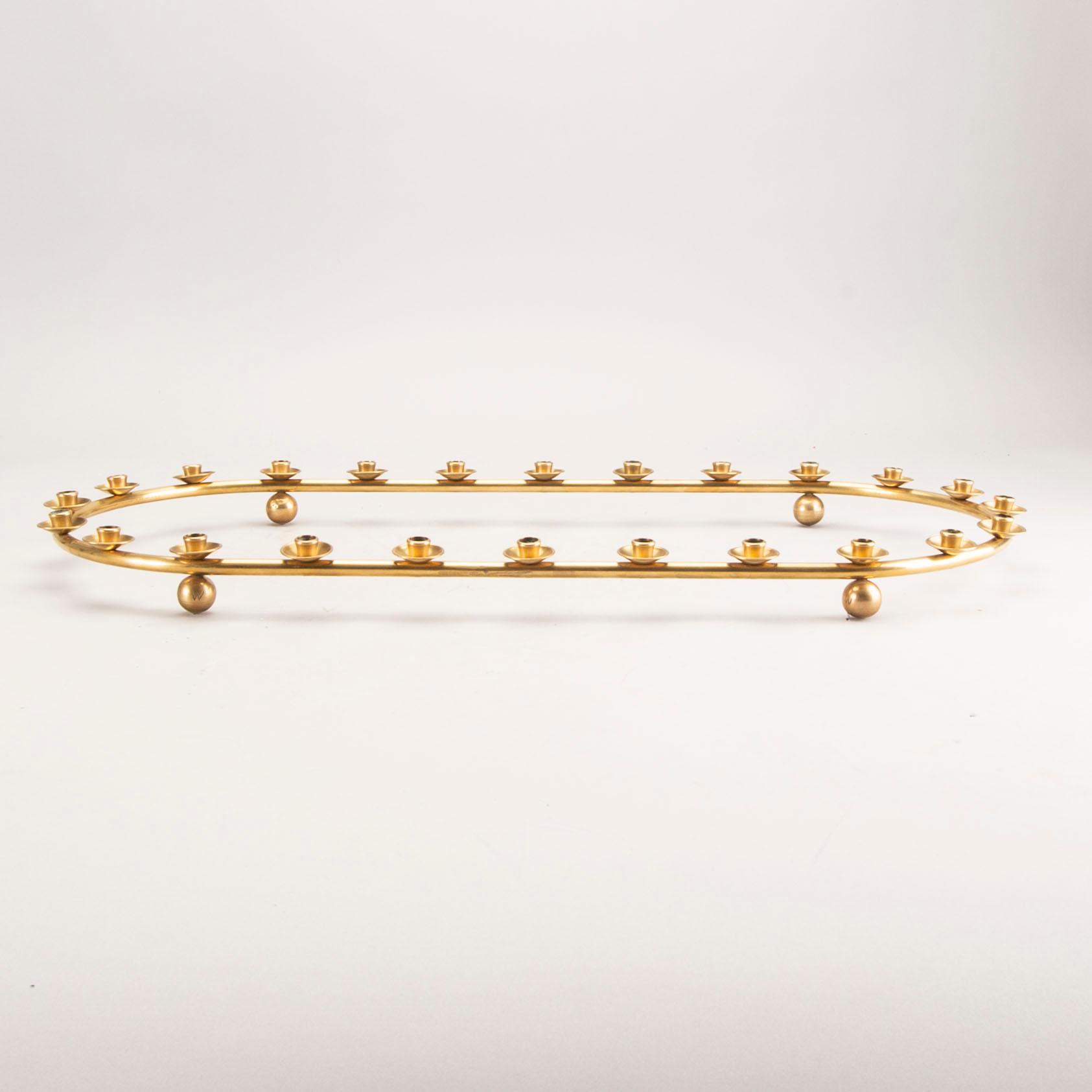 Candlestick, brass, around the middle of the 20th century.