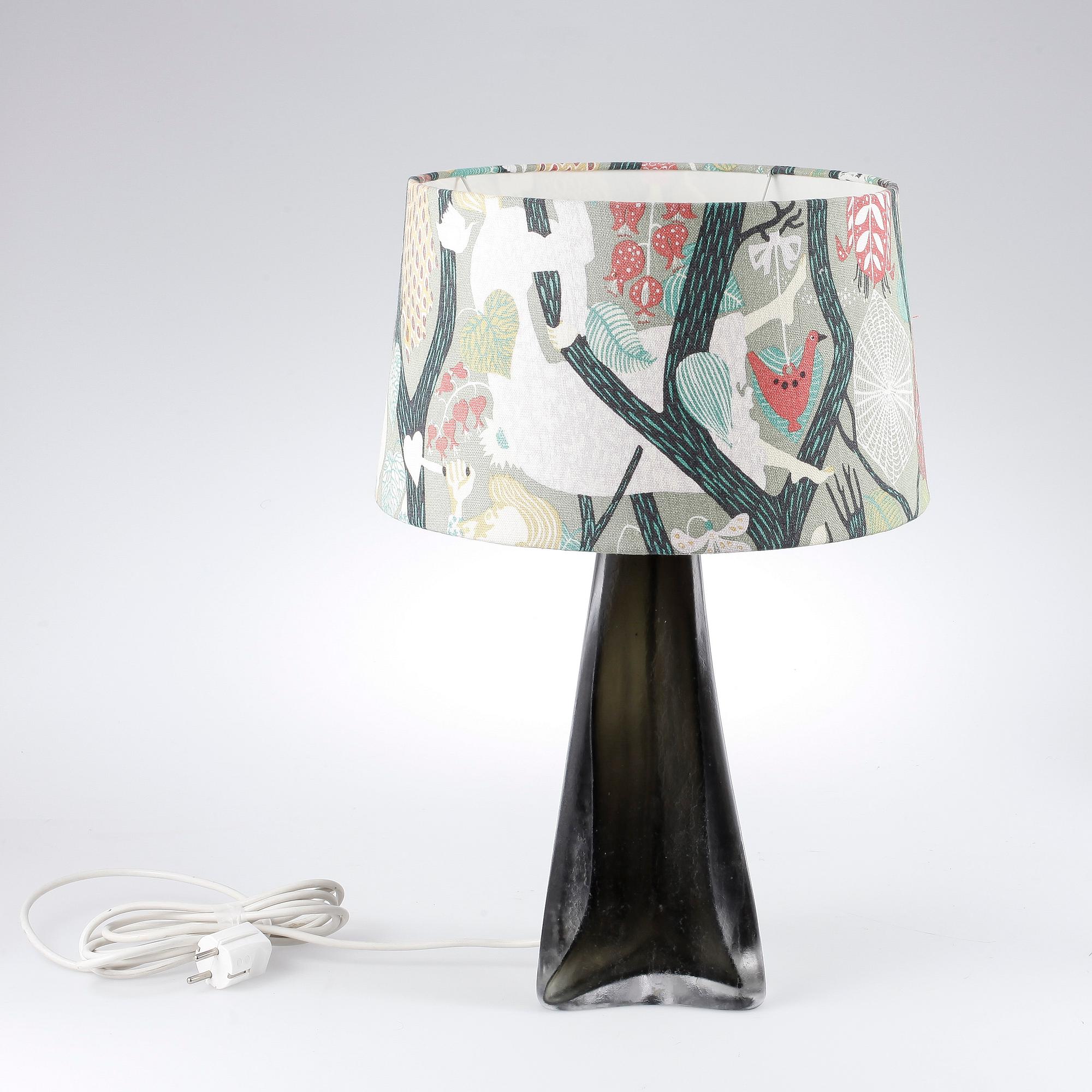 BORDSLAMPA, glas, Carl Fagerlund, Orrefors, 1900-talets andra hälft.