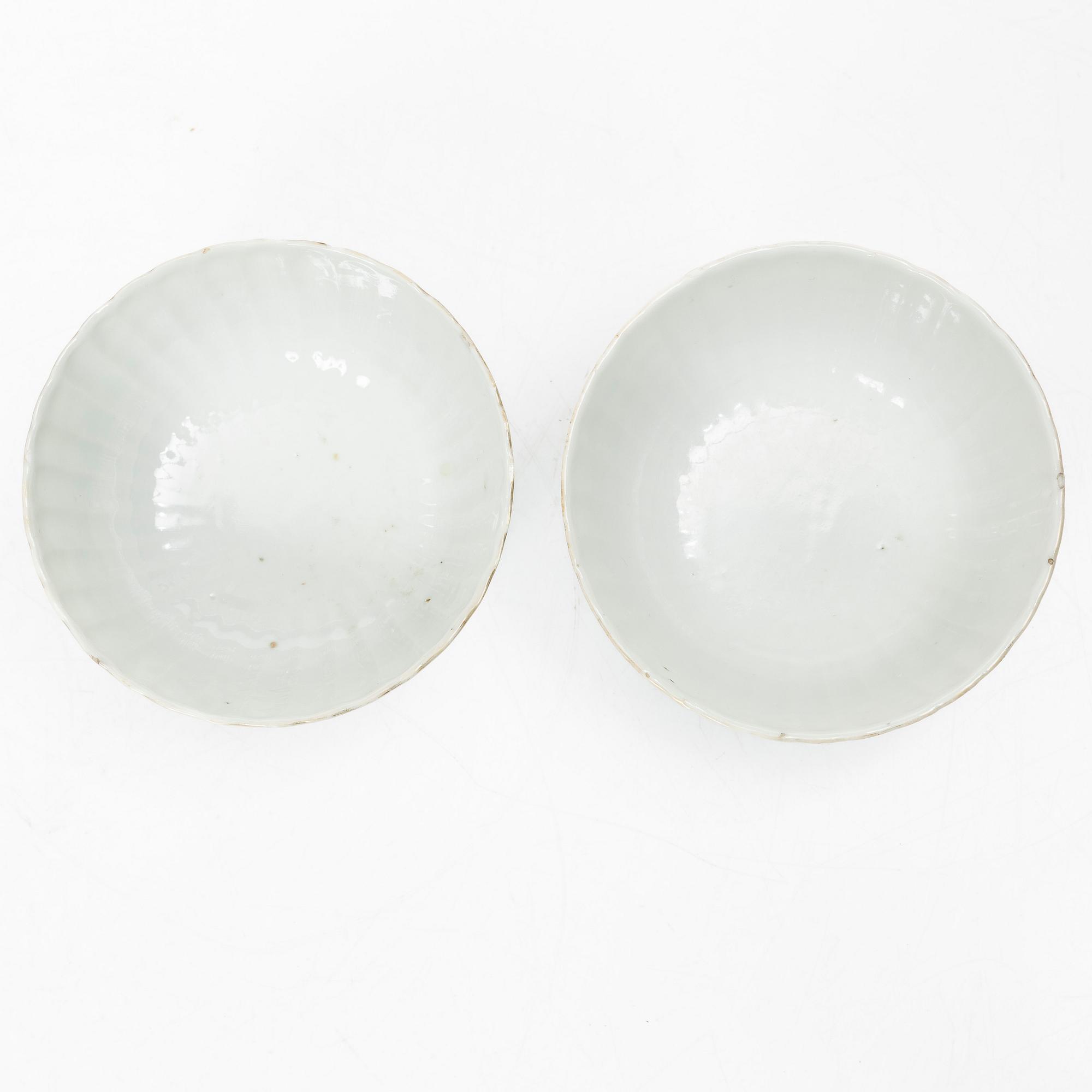 Parti, porslin, nio delar. Kina, 1900-tal.