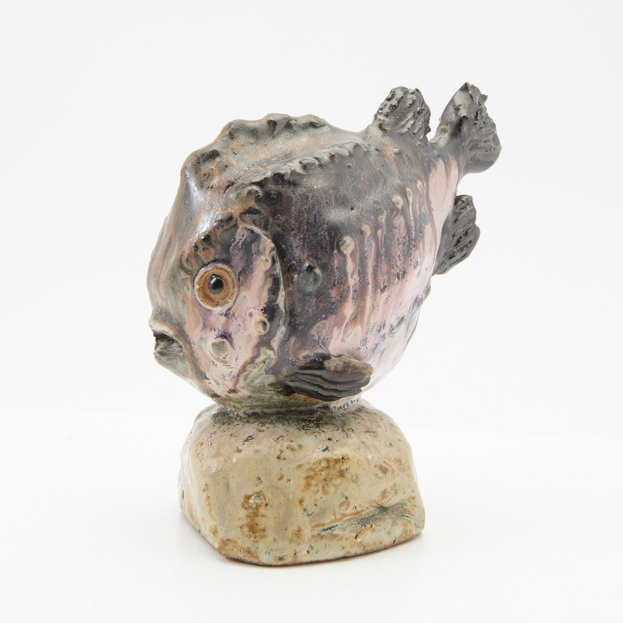 Gunnar Hansson, figurine, Fish.