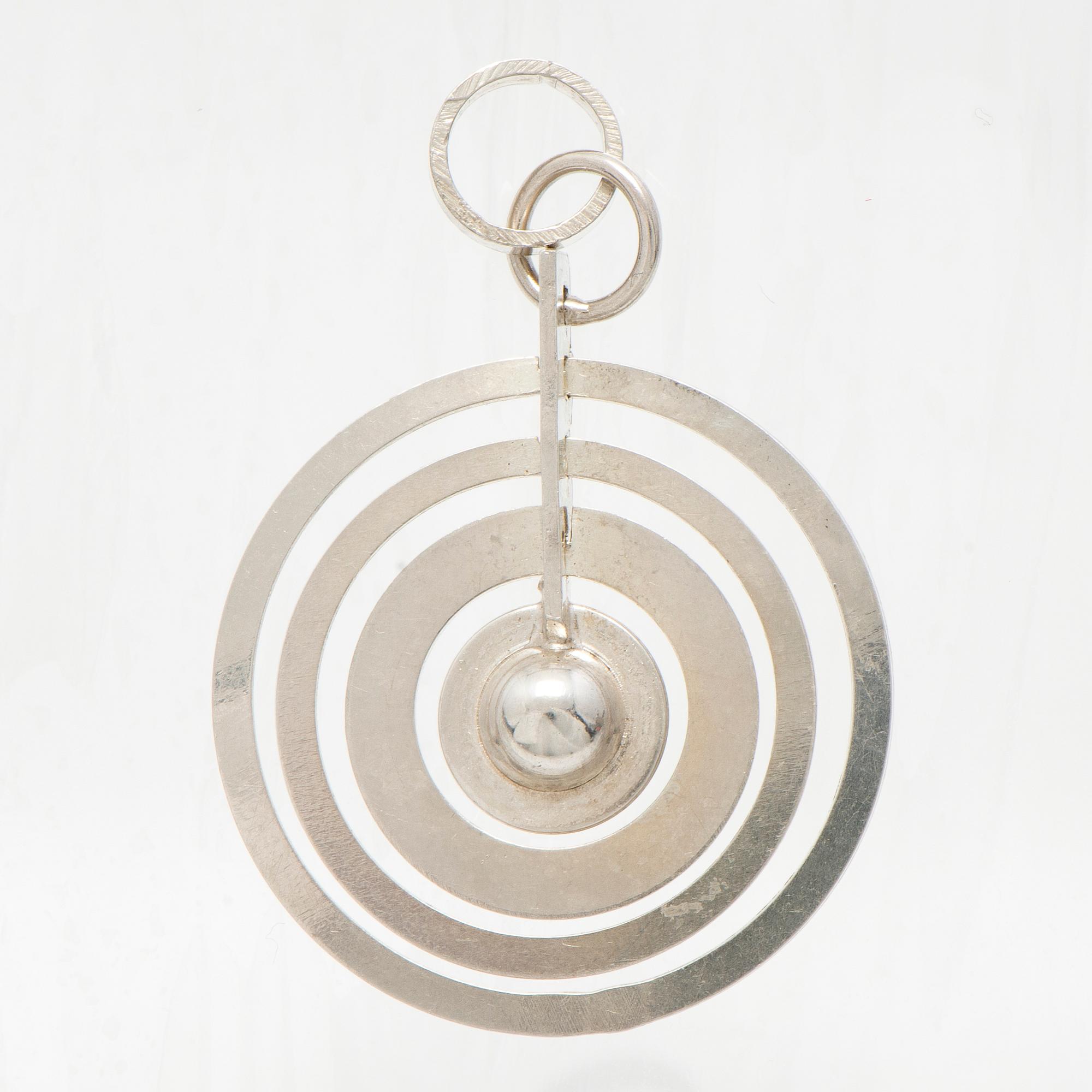 TAPIO WIRKKALA, A sterling silver pendant "Silver moon" for Westerback.