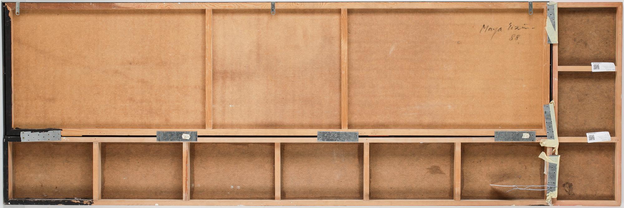 MAYA EIZIN ÖIJER, blandteknik, diptyk, signerad och daterad 88 à tergo.