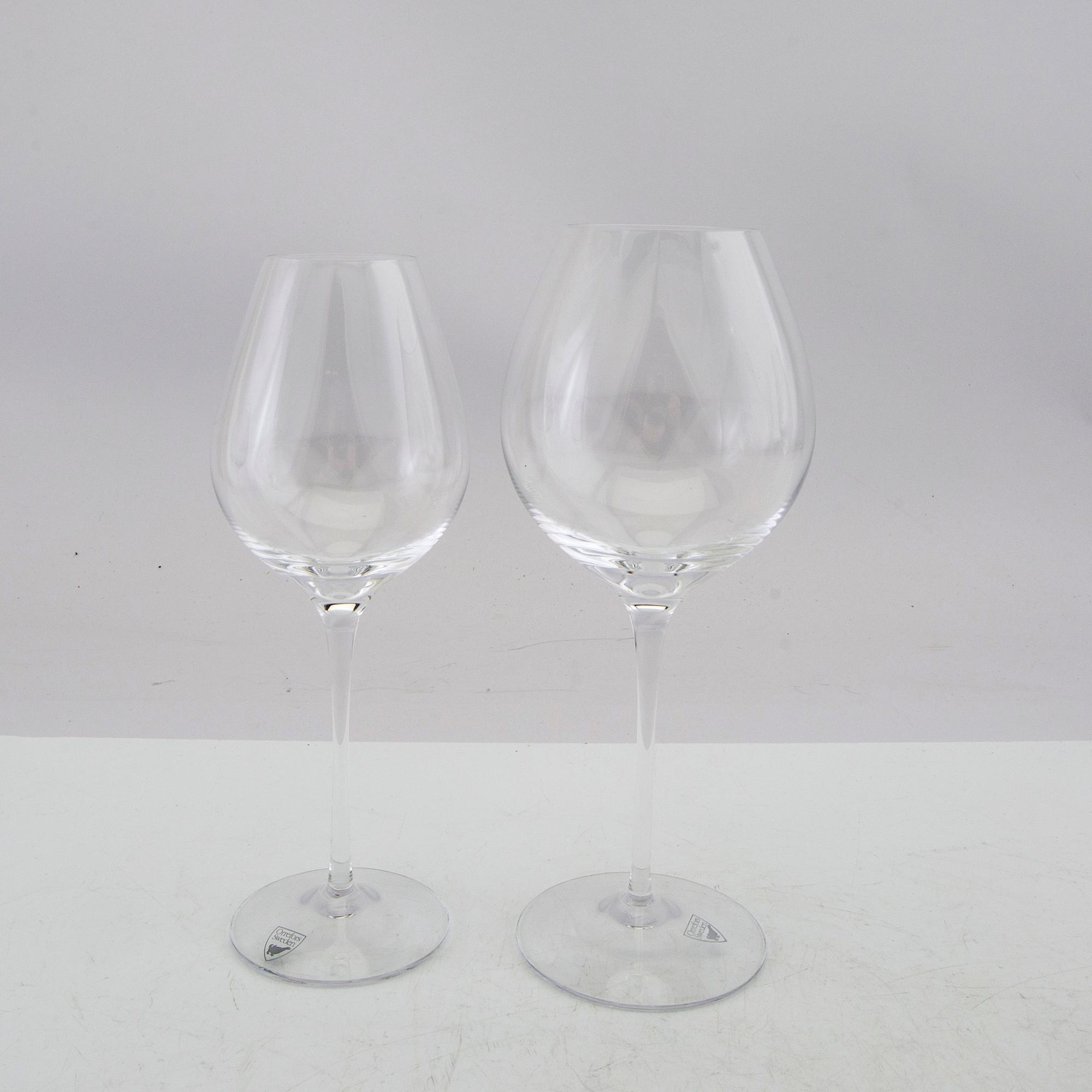Erika Lagerbielke, glasservis 55 delar "Difference", Orrefors.