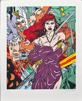 GUDMUNDUR ERRÓ, färglitografi. Signerad och daterad 1993, E.A.