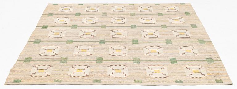 A carpet, flat weave, c 190 x 173 cm.