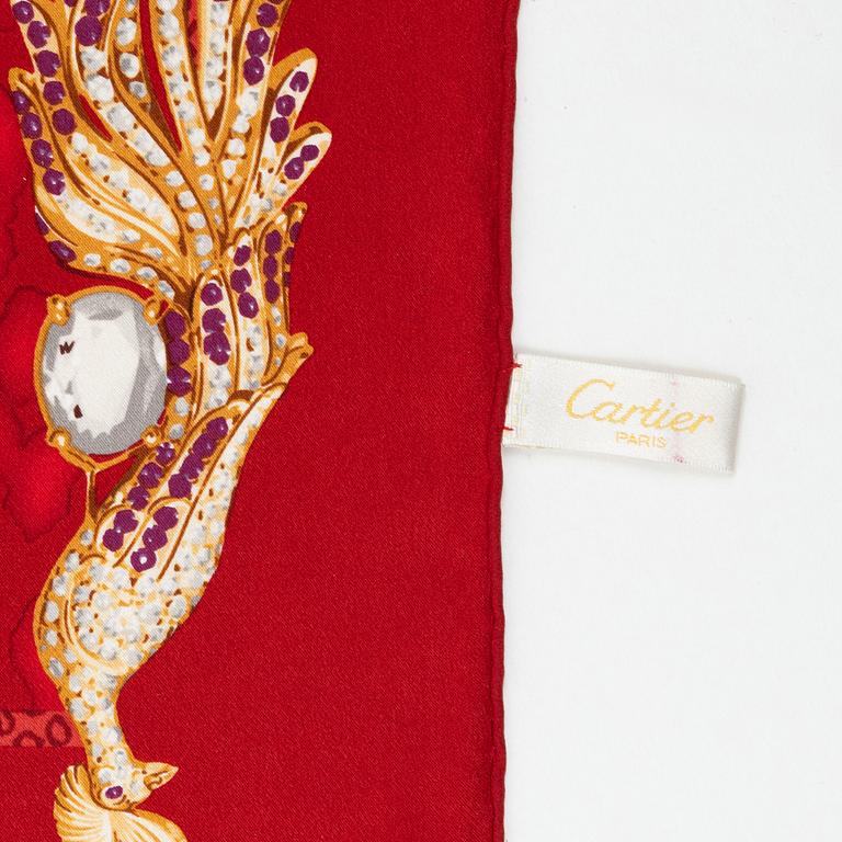 Cartier, a satin silk scarf.