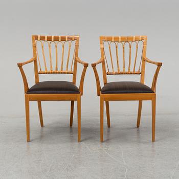 JOSEF FRANK, a pair of chairs, model 1165, Svenskt Tenn, Sweden.