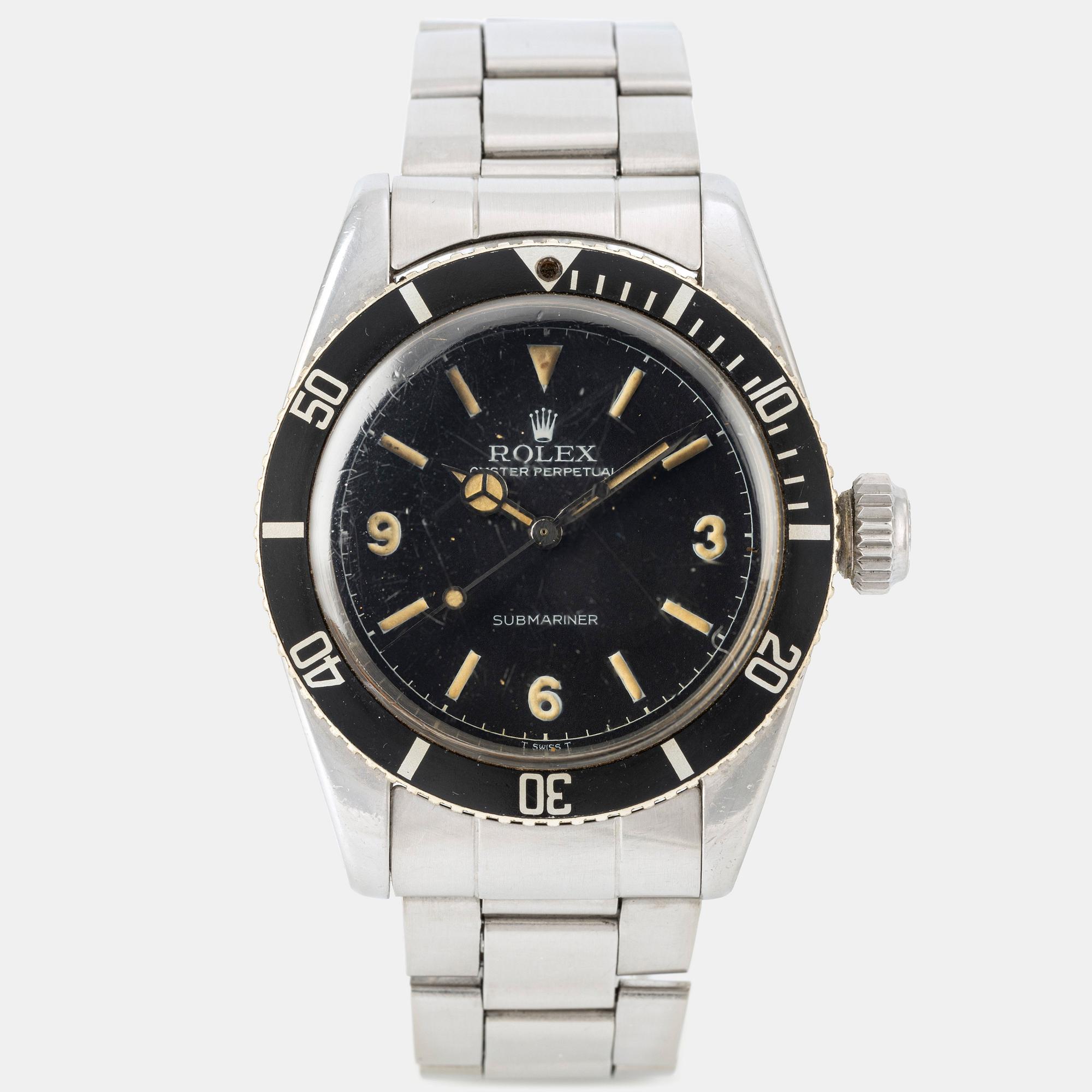 Rolex, Submariner, "Big Crown", "Explorer Dial", "King Sub", ca 1954.