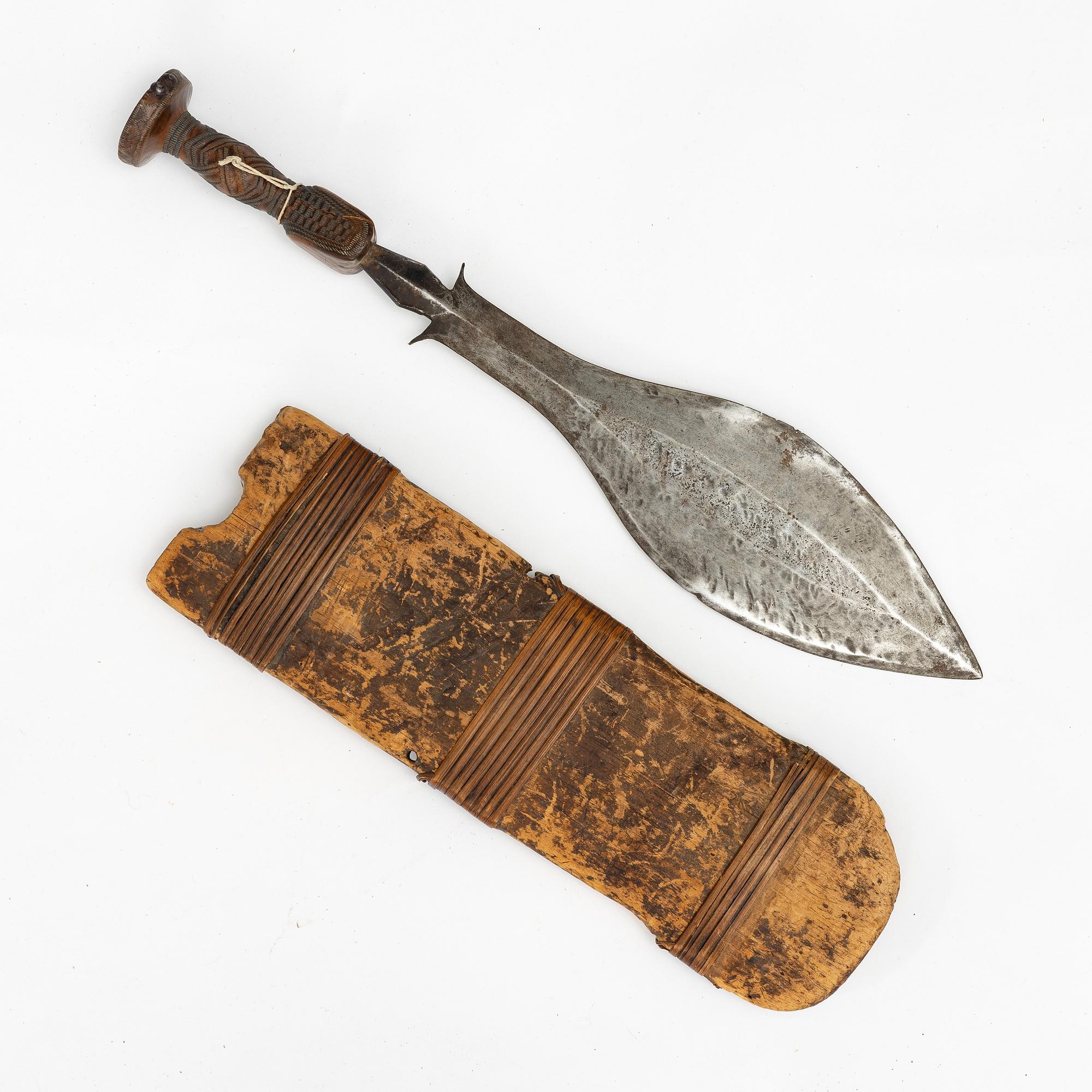 A Luba short sword, Congo,