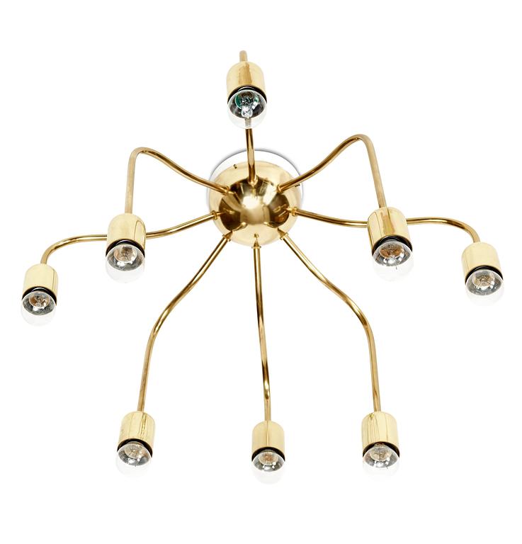 A Josef Frank brass ceiling lamp by Svenskt Tenn model 2358/8.