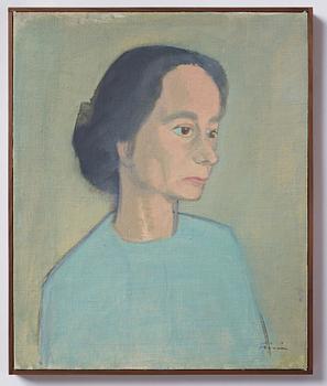 Vera Frisén, oil on relined canvas, signed.