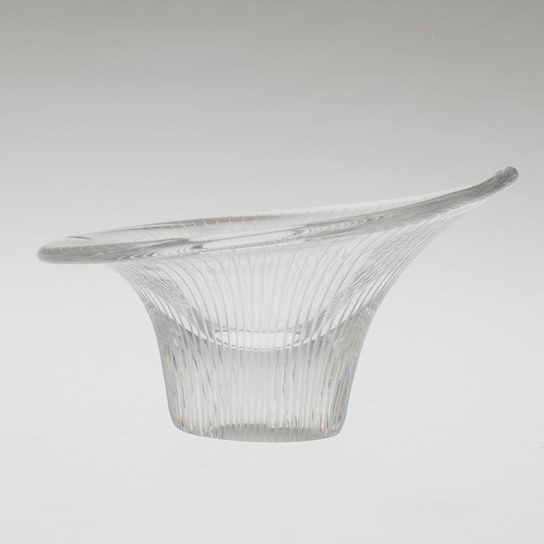 TAPIO WIRKKALA, a glass "Kantarelli" bowl, Iittala.