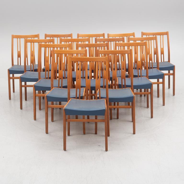 15 chairs, mid 20th century.