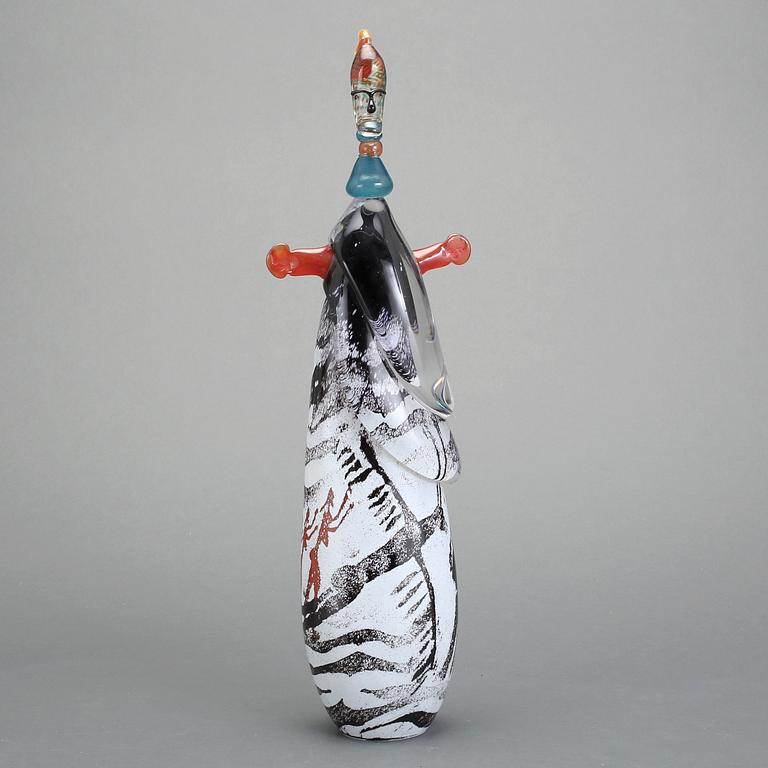 KJELL ENGMAN, skulptur, Kosta Boda 1994, unik.