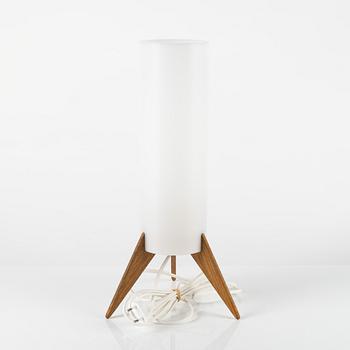 Uno & Östen Kristiansson, an oak and acrylic 'Raketen' table light, Luxus, Vittsjö.