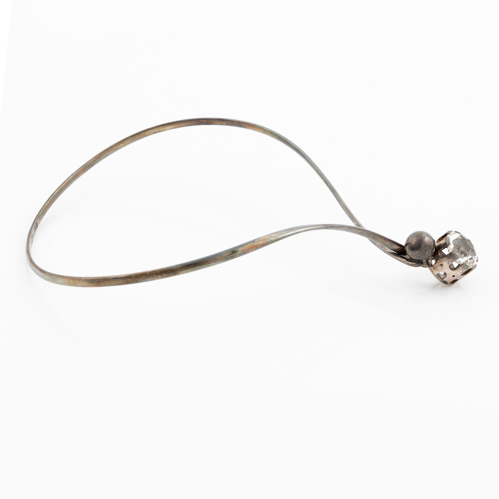 Necklace by Arvo Saarela, silver with rock crystal.