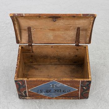Box, folk art, dated 1863.