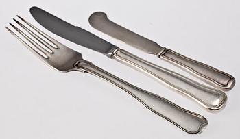 BESTICKSERVISDELAR, 15 st, sterlingsilver, "Gammal dansk", Georg Jensen, Danmark, 1900-talets andra hälft.