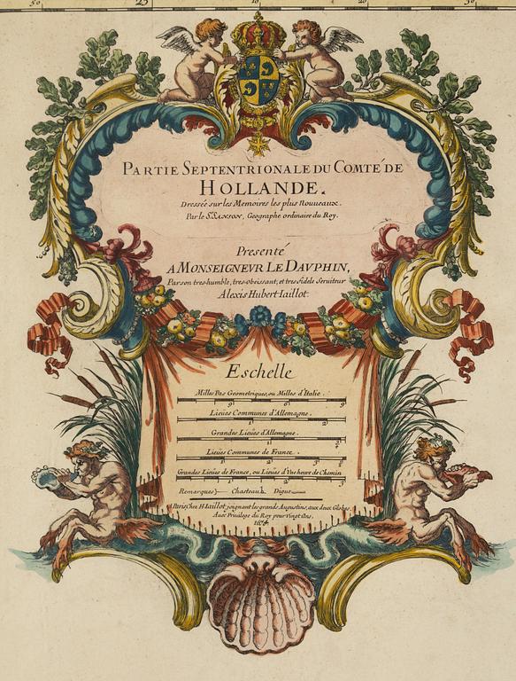 Guillaume Sanson, a hand-coloured map, circa 1680.