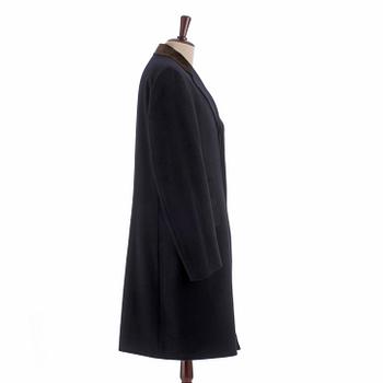 PARK HOUSE, a dark blue wool and cashmere coat / covert coat, size 54.