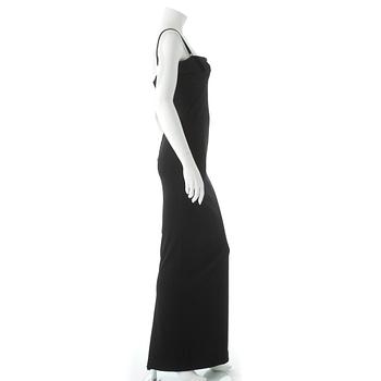 DOLCE & GABBANA, a black evening dress. Size 40.