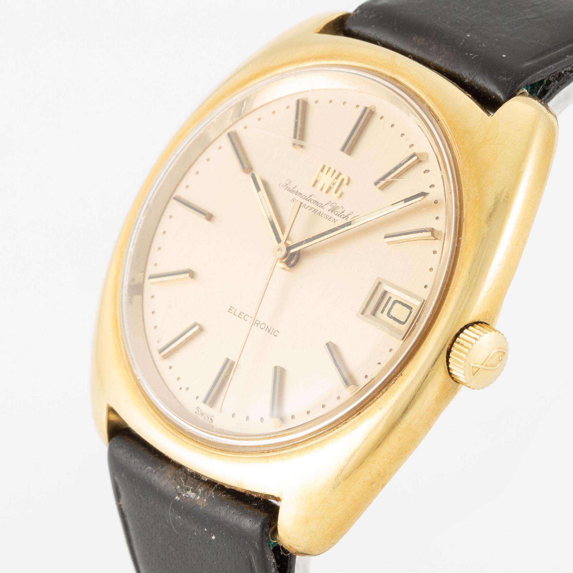 IWC, International Watch Co, Schaffhausen, Electronic, wristwatch, 37 mm.