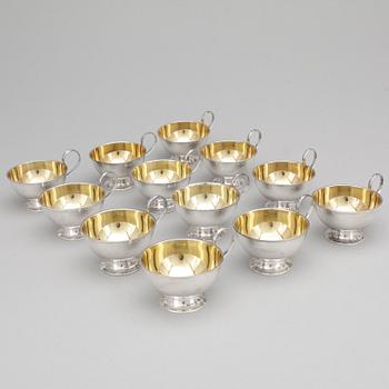 PUNSCHKOPPAR , silver, 12st, GAB, 1959, Vikt ca 396g.