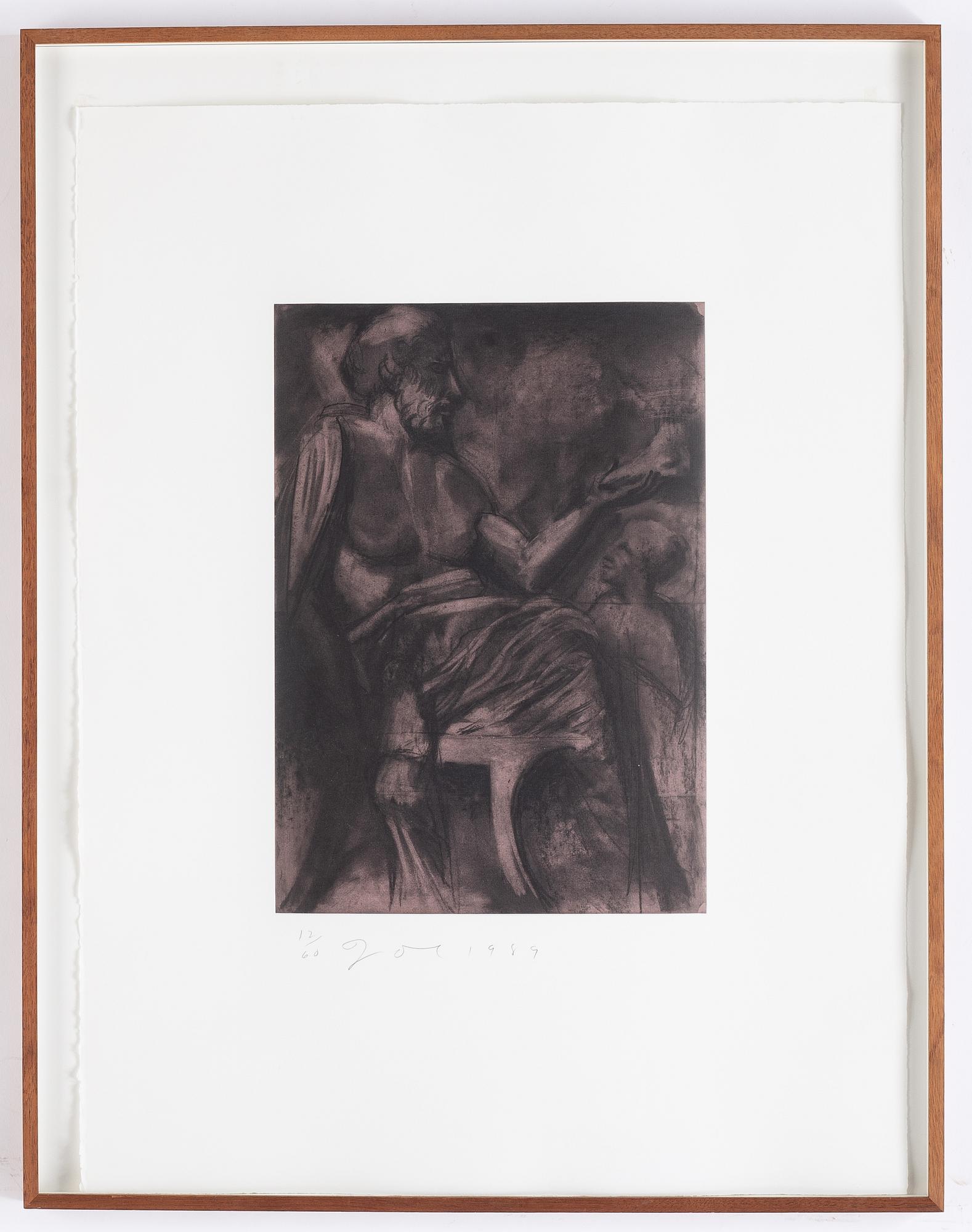 Jim Dine, etching with aquatint, signed and numbered 12/60, dated 1989.