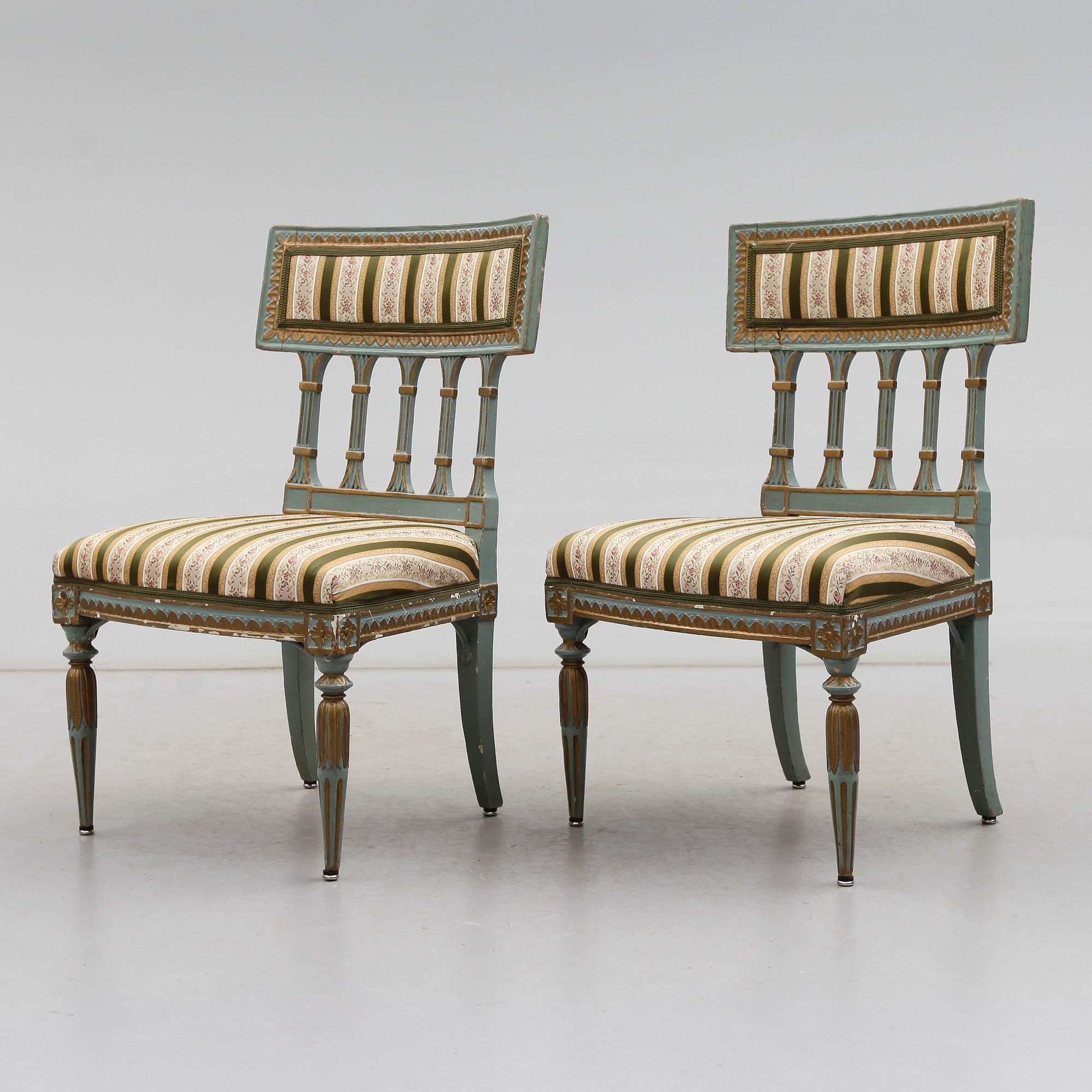 STOLAR, 1 par, gustavianska, 1700-tal.