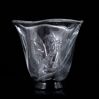 VAS, glas, Vicke Lindstrand, Orrefors, 1933.