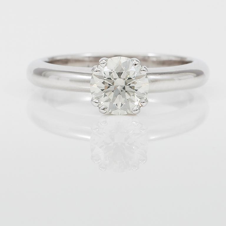 RING, solitär briljantslipad diamant 1,16 ct.