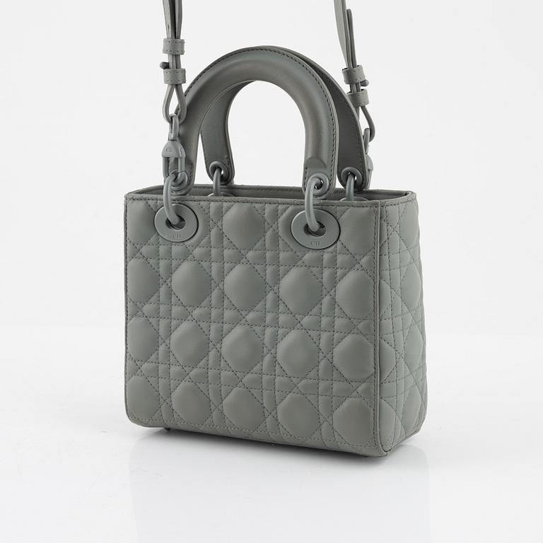 Christian Dior, A Ultramatte Gray Stone Cannage Calfskin 'Lady Dior my ABCDIOR bag'.