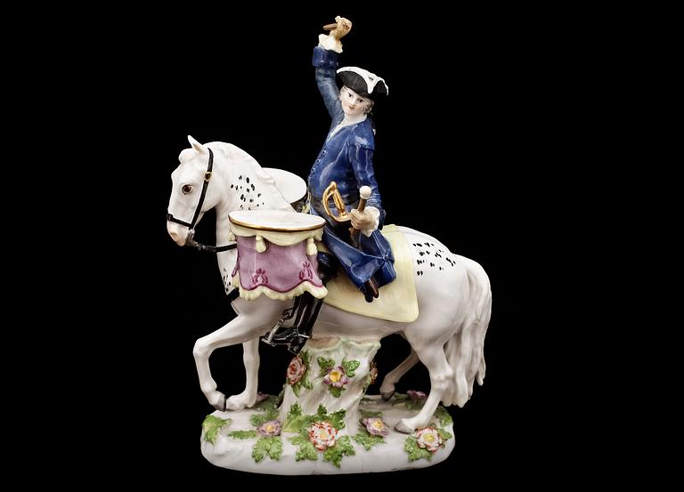 FIGURIN, porslin, Meissen, runt 1900.