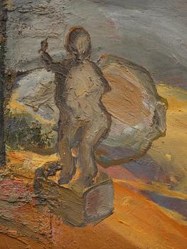 Evert Lundquist, Still life with sculpture.