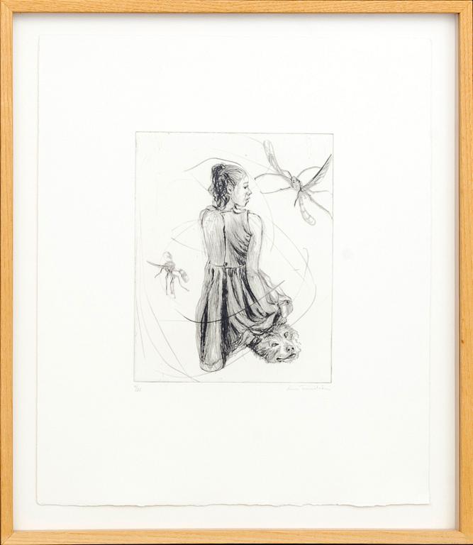LINN FERNSTRÖM, drypoint, signed and numbered 9/25, 2008.