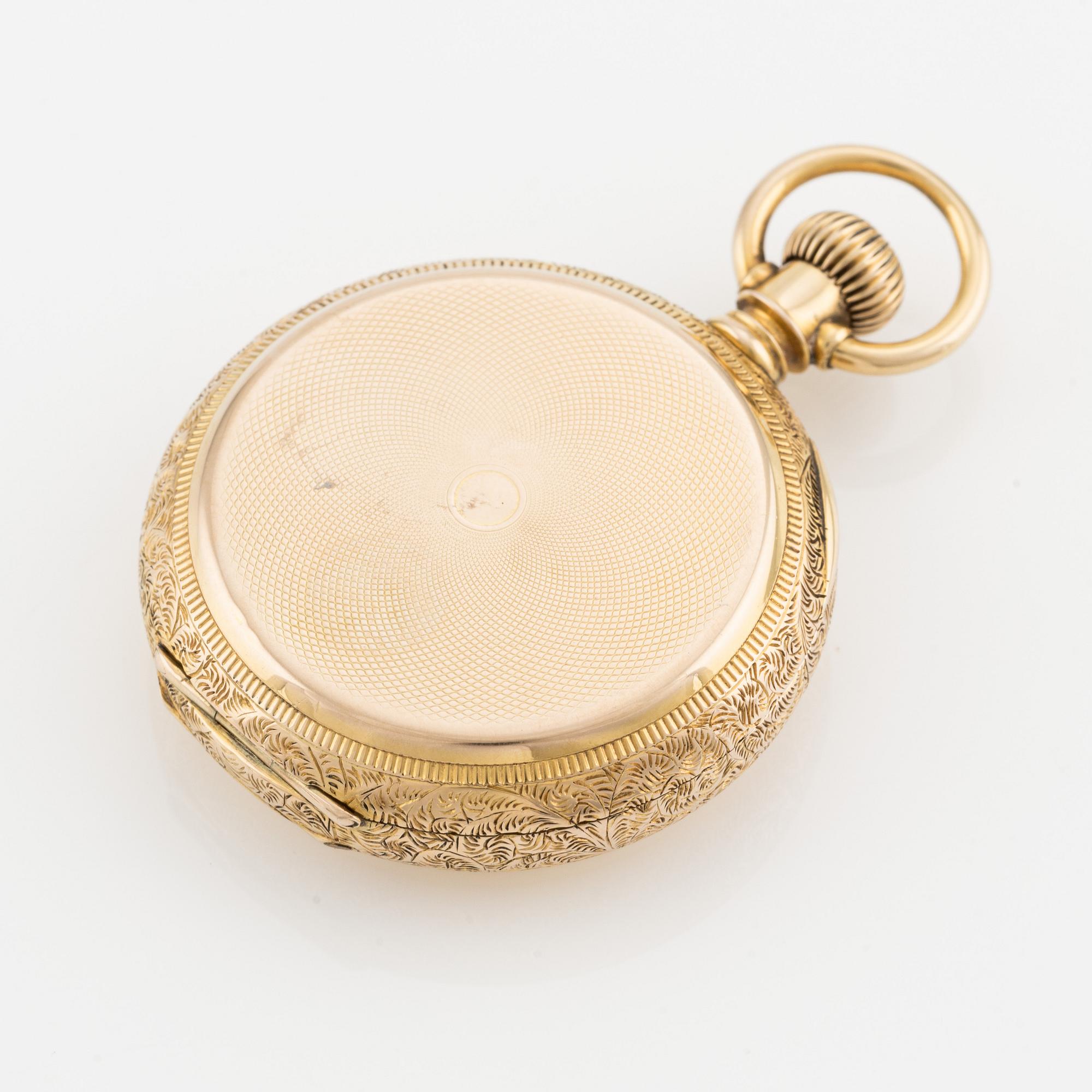 Waltham, pocket watch, hunter case, 42 mm.