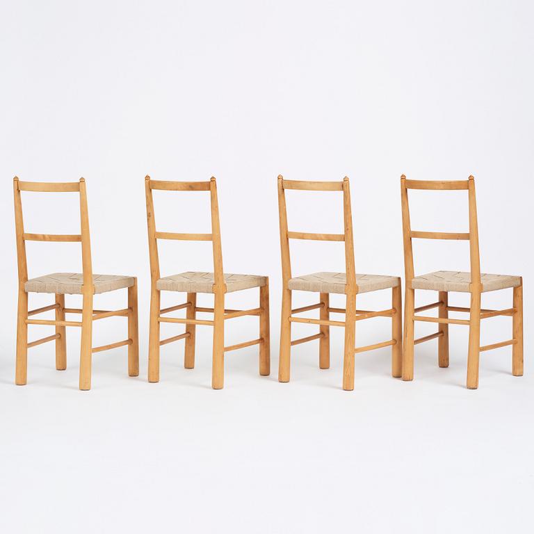 Gunnar Asplund, a set of four chairs for the Stockholm City Library, Nordiska Kompaniet ca 1928.