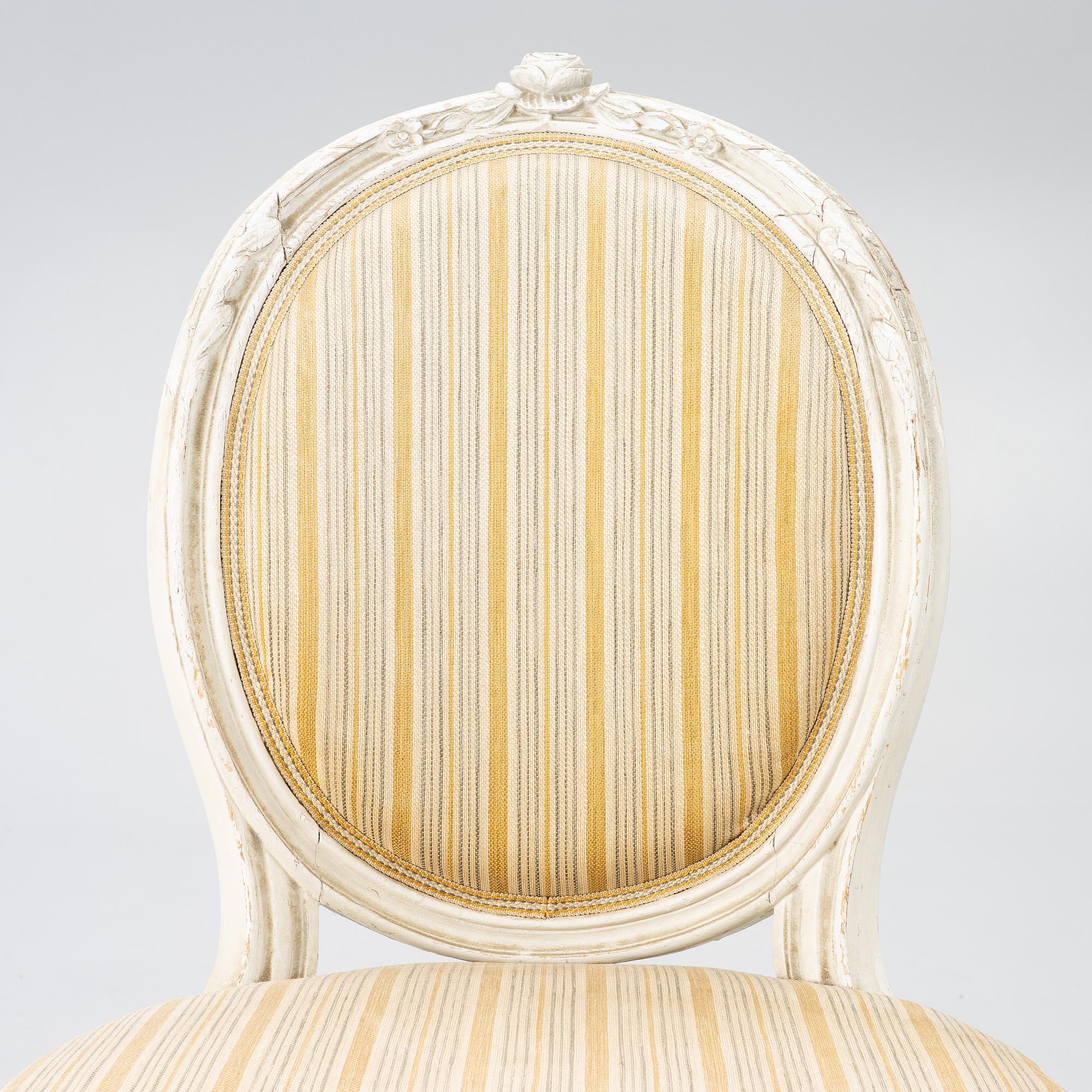 Stolar, ett par, Stockholmsarbeten, sent 1700-tal, Gustavianska.