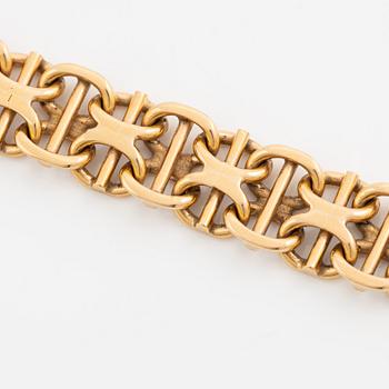Bracelet, 18K gold, x-link with bars,