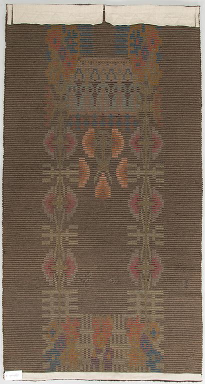 Bench rug, early 20th century. Circa 235 x 125 cm.