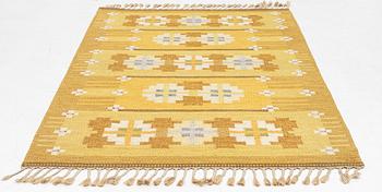 Ingegerd Silow, a flat weave carpet, signed IS, c. 206 x 139 cm.