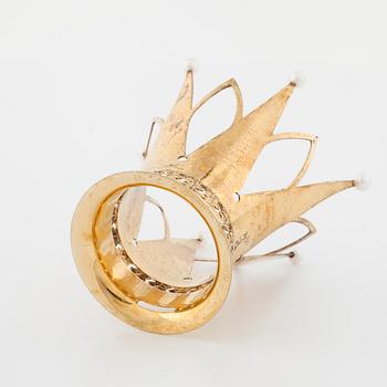 A bridal crown set with cultured pearls by Ceson, Göteborg, 1965.