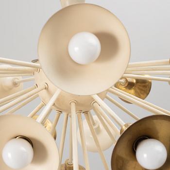 A model sputnik ceiling lamp, 1950's/70's.