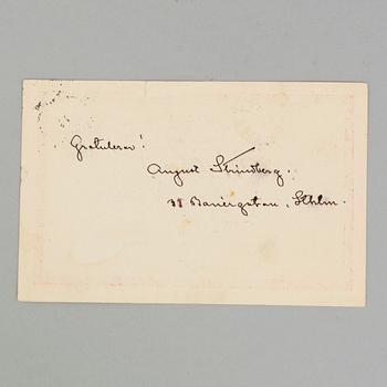 AUGUST STRINDBERG, brev.