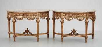 KONSOLLBORD, ett par, gustaviansk stil, Nordiska Kompaniet.