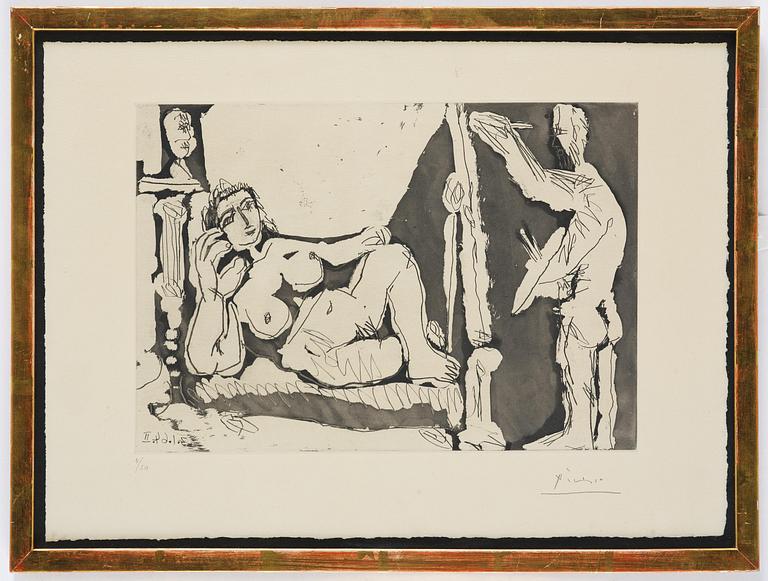 Pablo Picasso, "Peintre et modèle avec un sculpture I".