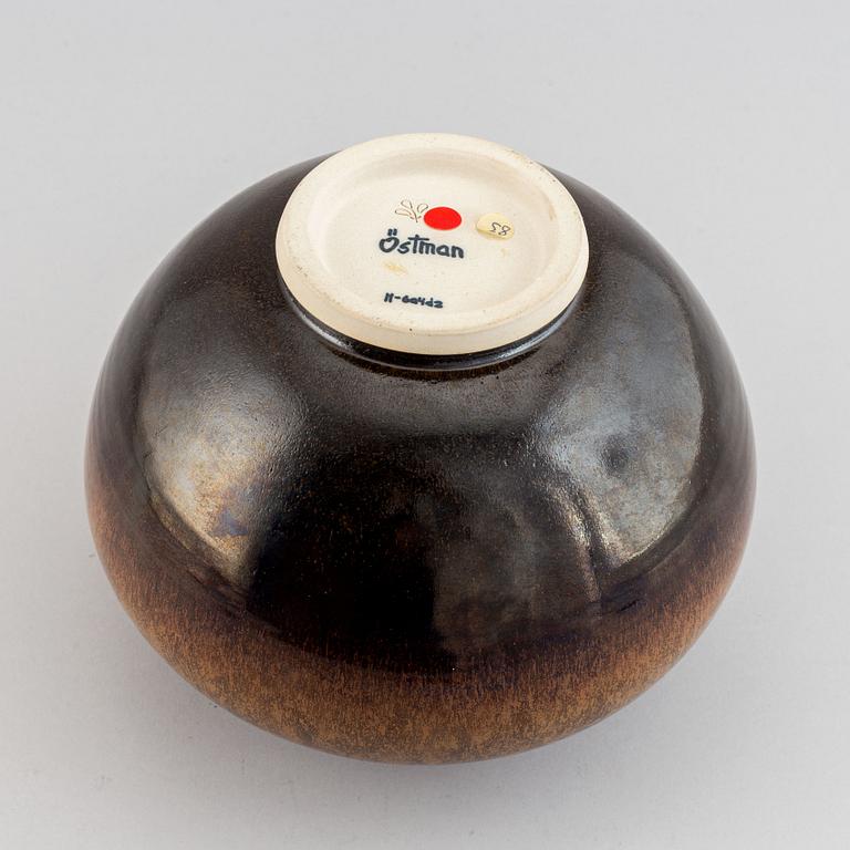 Lasse Östman, a stoneware vase, signed.